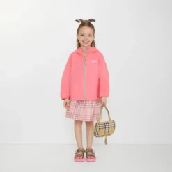 Checker-tape Nylon Hooded Jacket