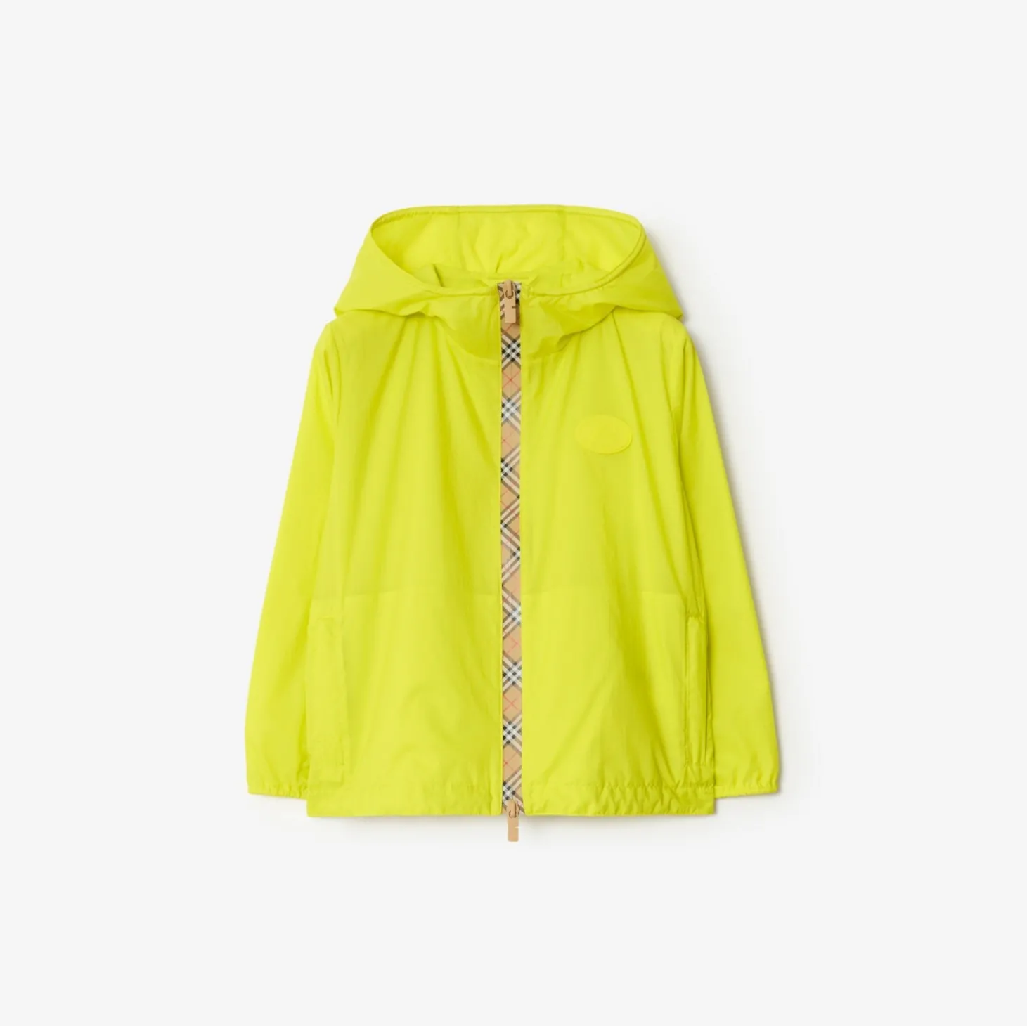 Checker-tape Nylon Hooded Jacket
