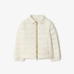 Checker-tape Nylon Puffer Jacket