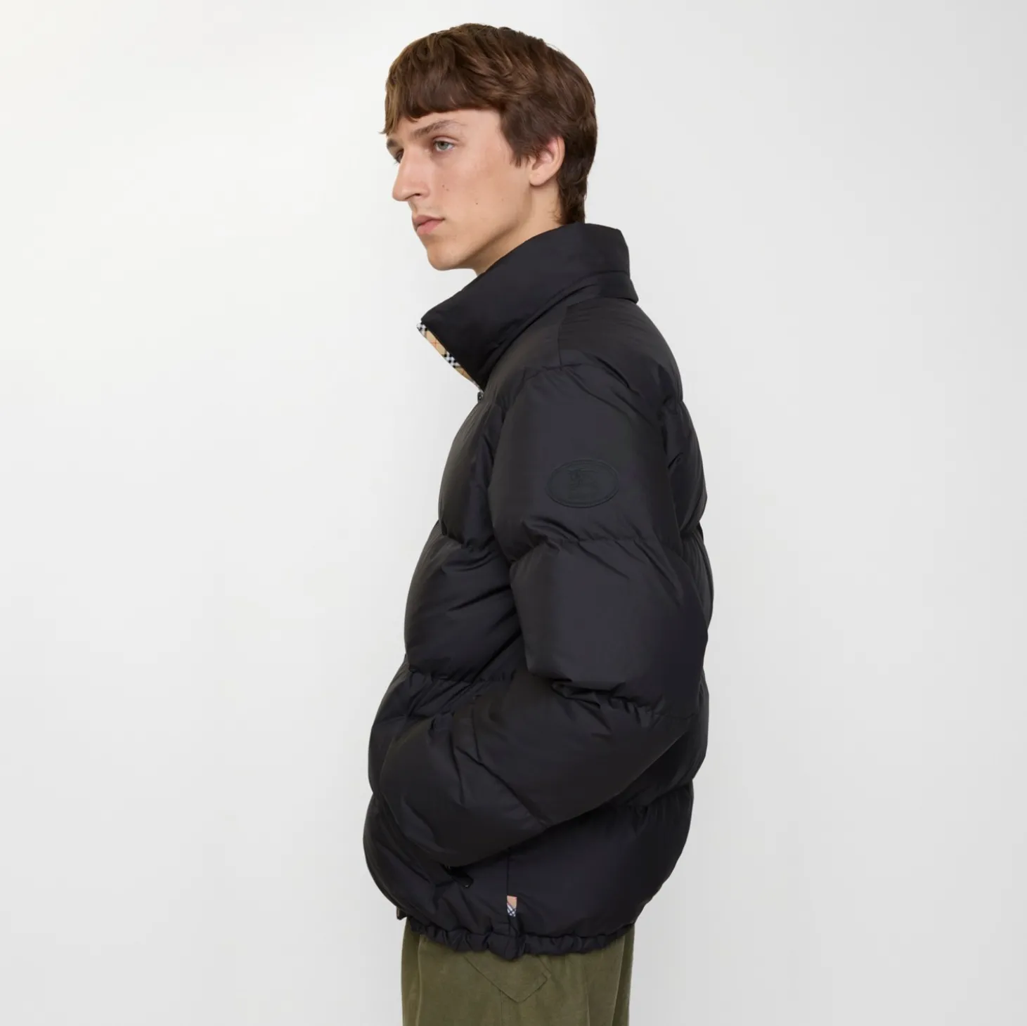 Checker-tape Snowdon Puffer Jacket