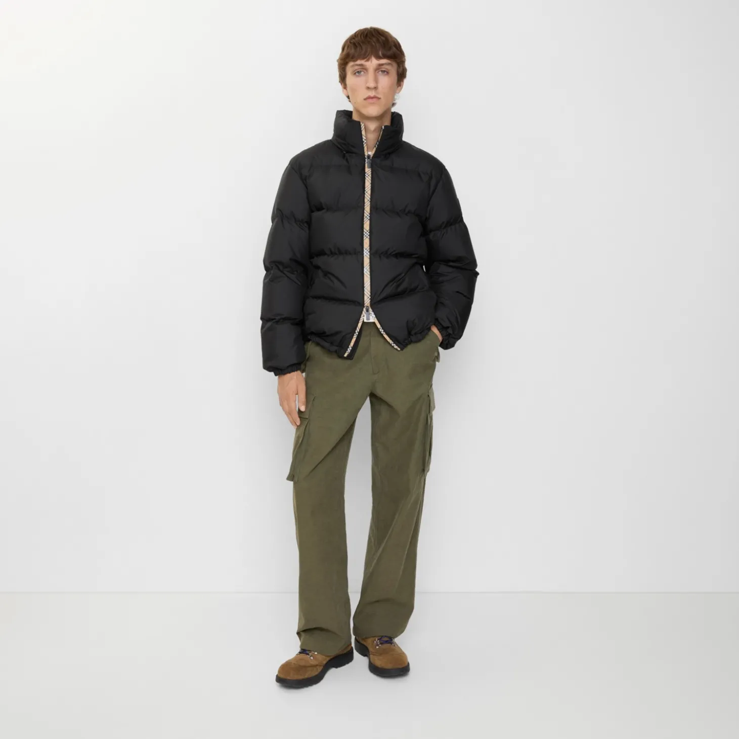 Checker-tape Snowdon Puffer Jacket