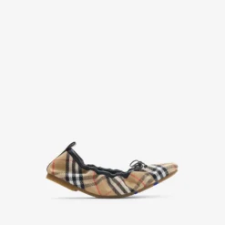 Check Fawn Ballerinas