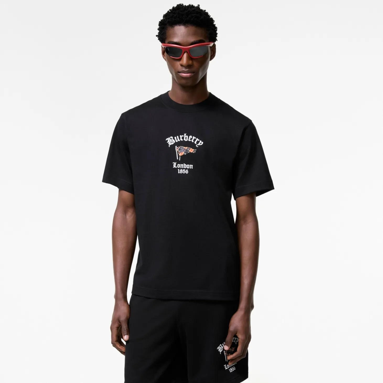 Check Flag Cotton T-shirt