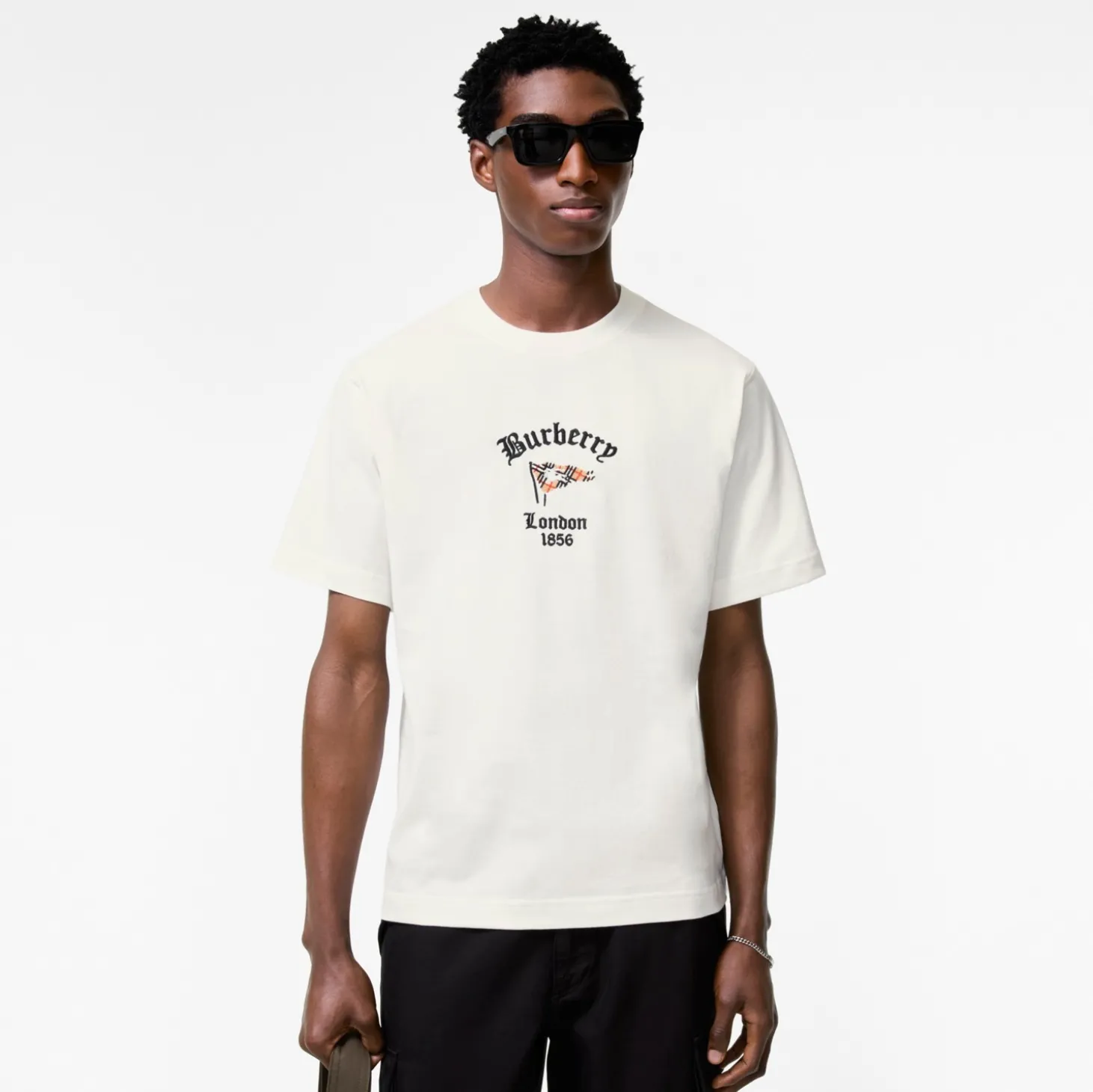 Check Flag Cotton T-shirt