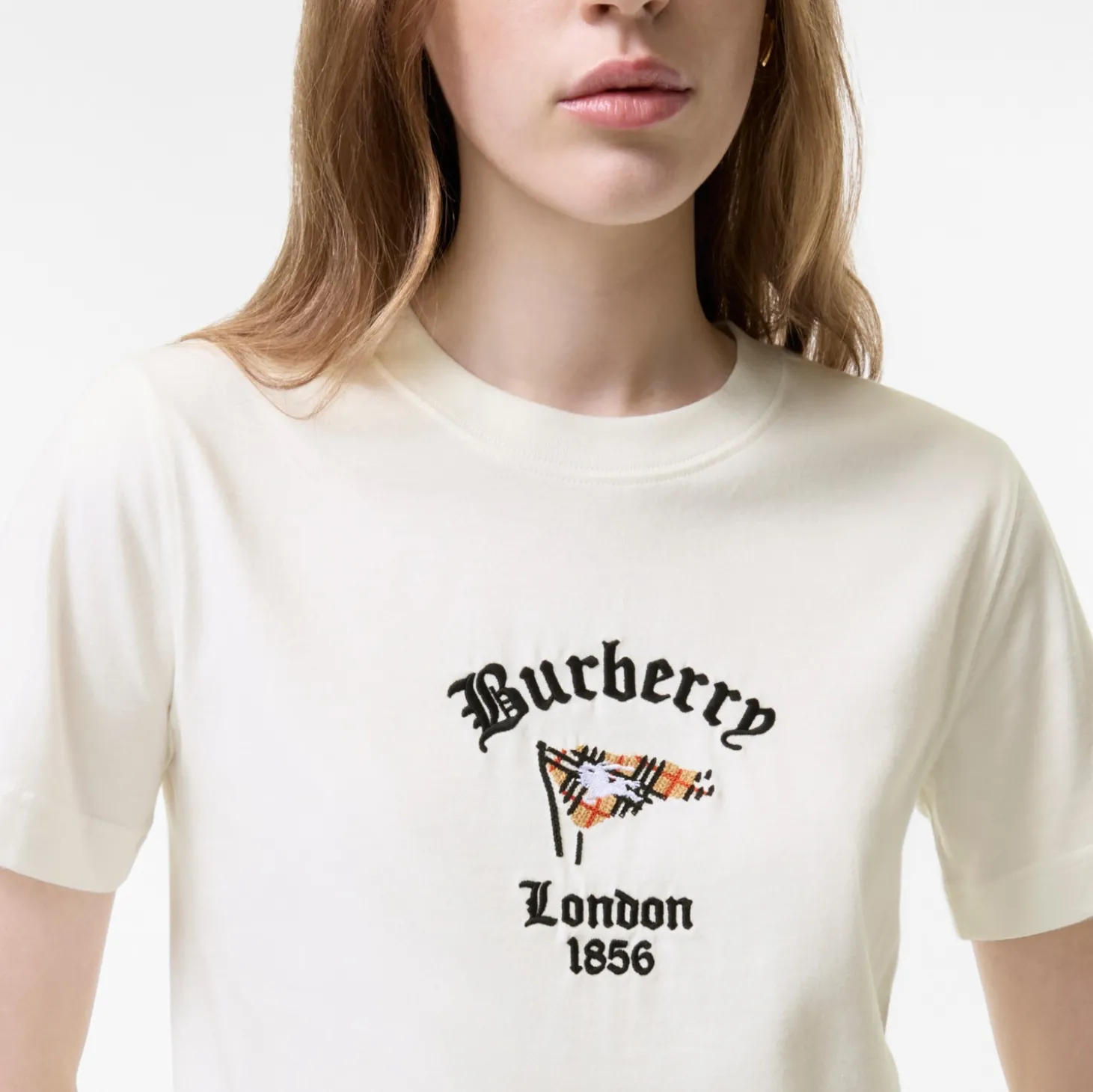 Check Flag Cotton T-shirt