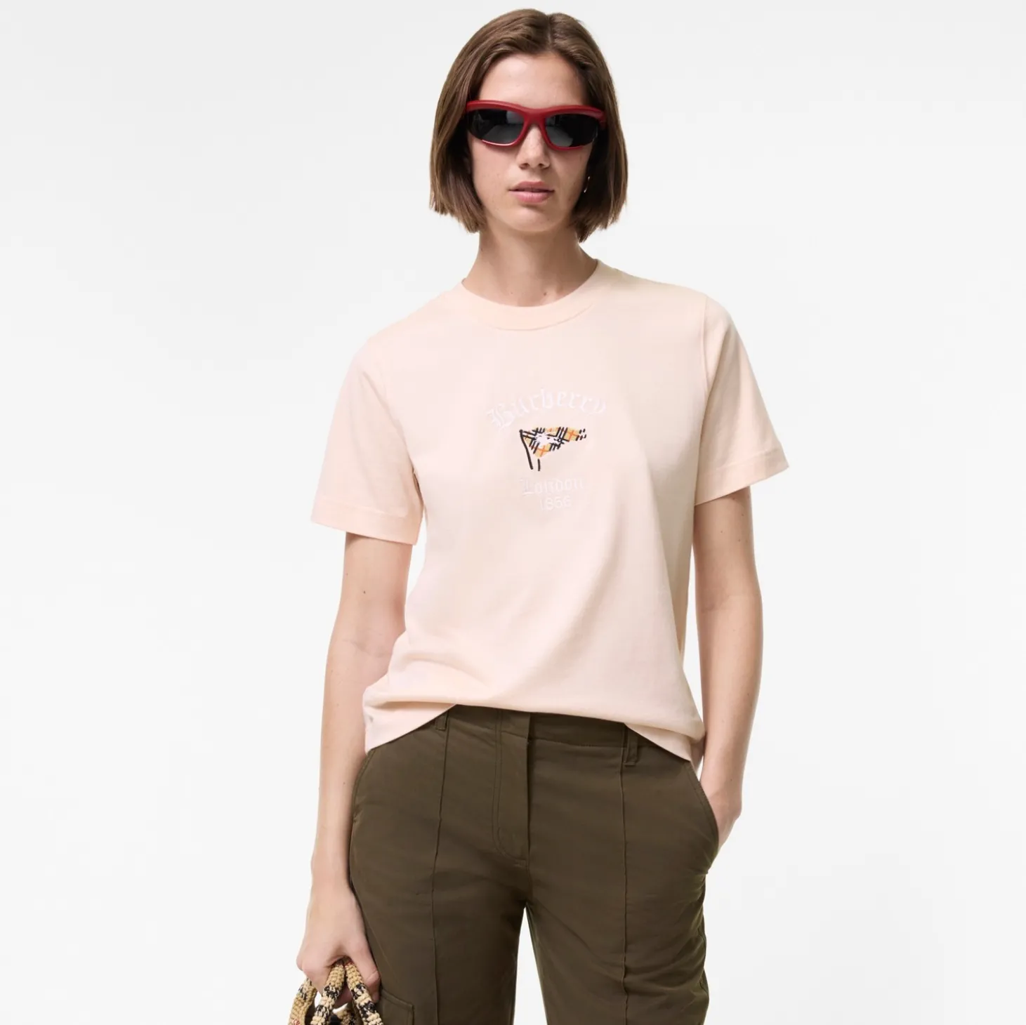 Check Flag Cotton T-shirt