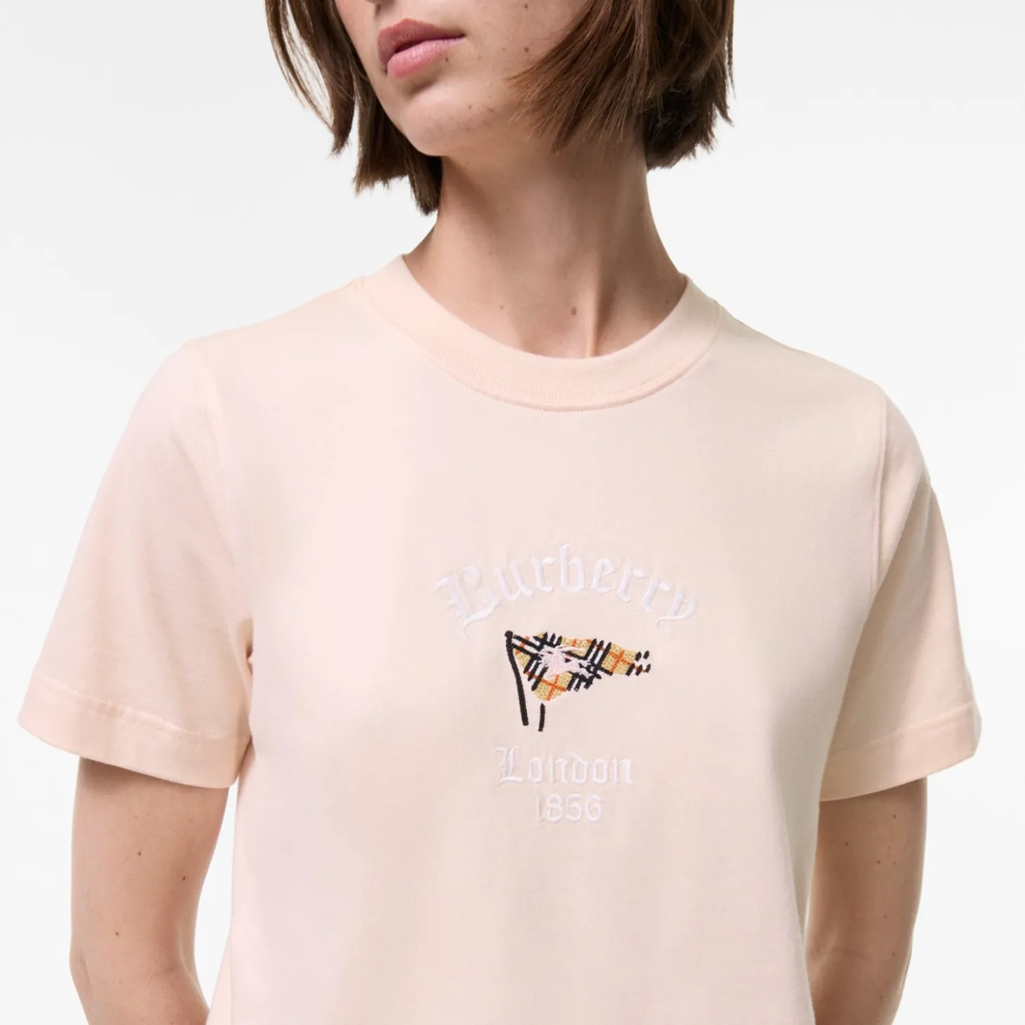 Check Flag Cotton T-shirt
