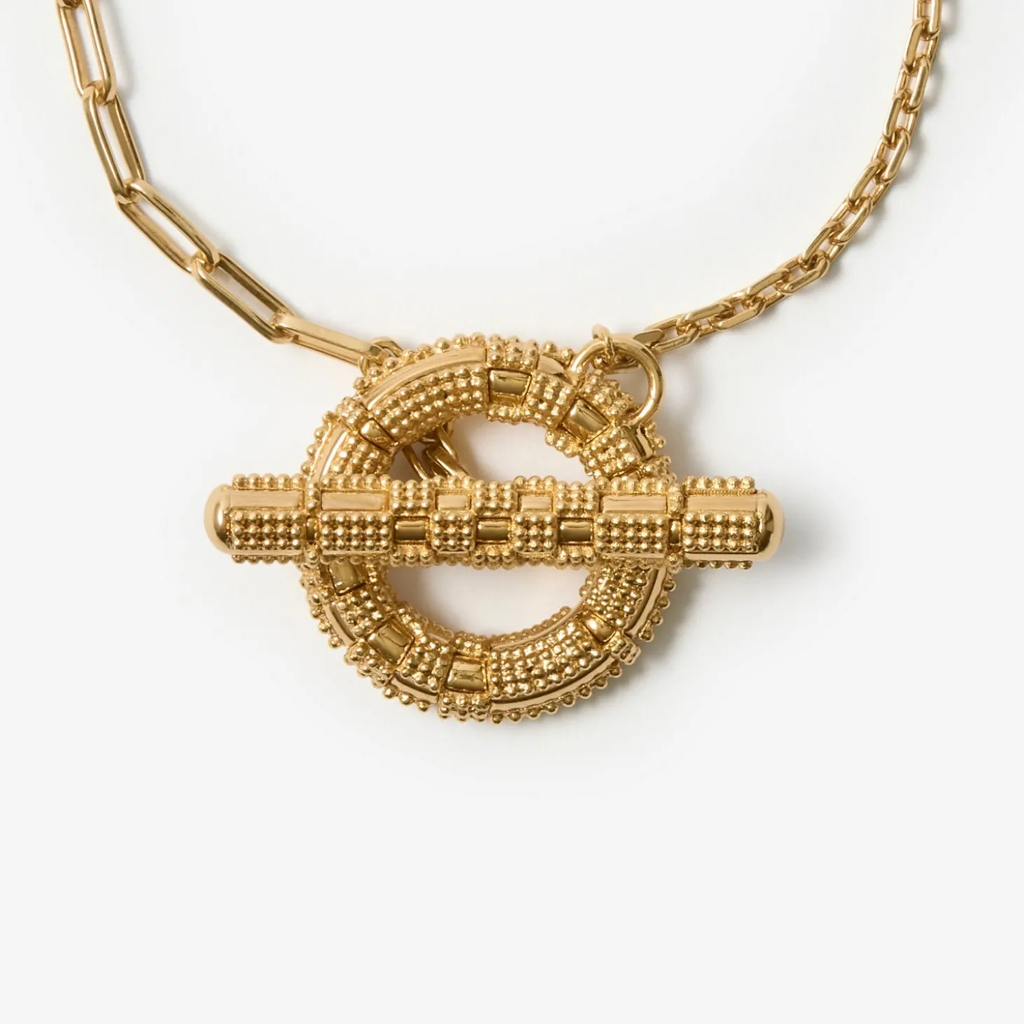 Check Granulation T-Bar Bracelet