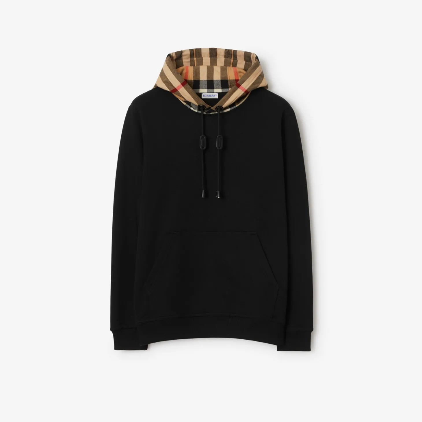 Check Hood Cotton Hoodie