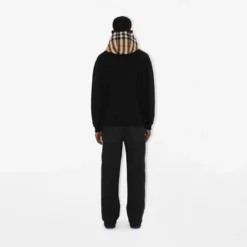 Check Hood Cotton Hoodie