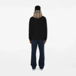 Check Hood Cotton Zip Hoodie