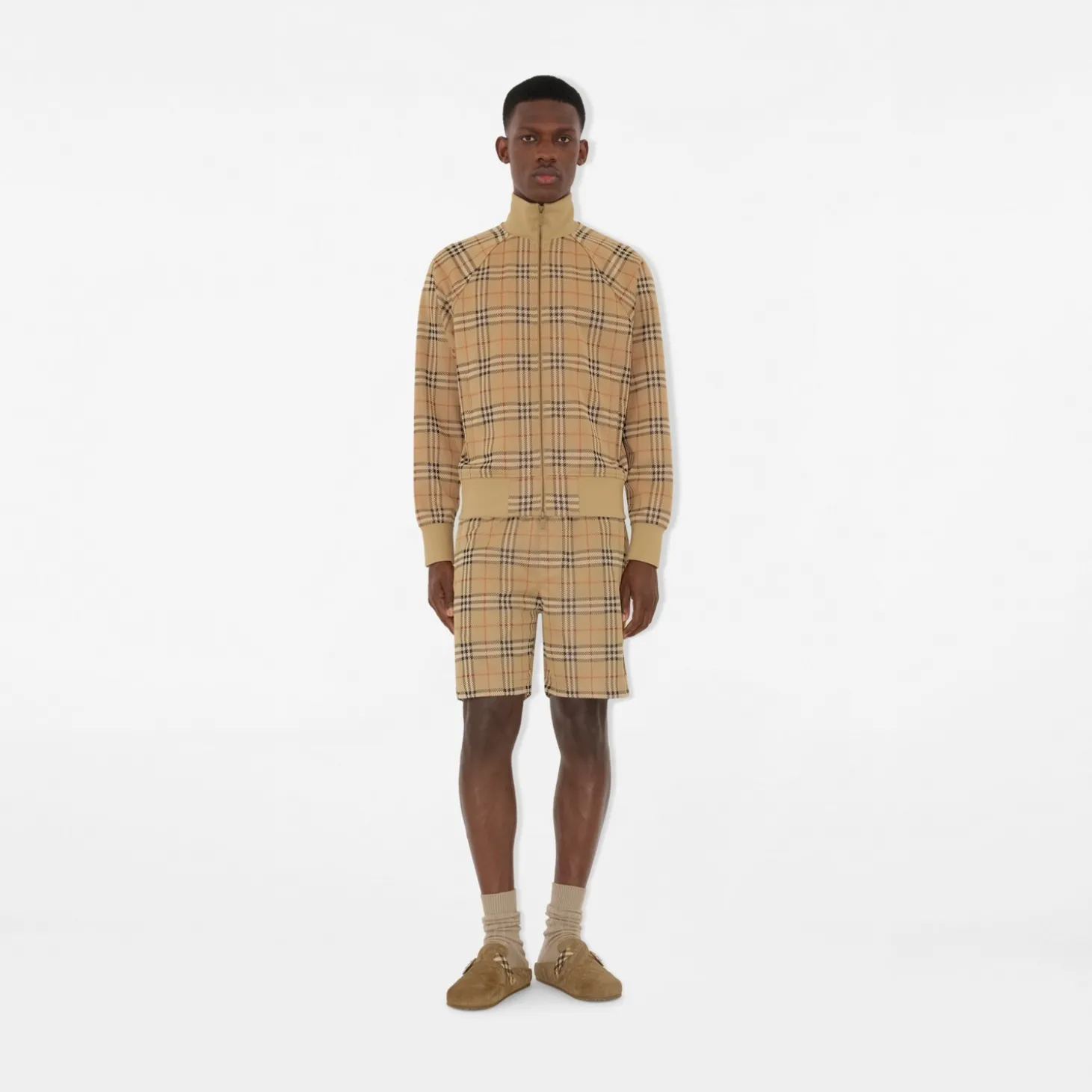 Check Jersey Shorts
