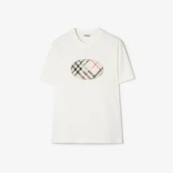 Check Knight Stamp Cotton T-shirt