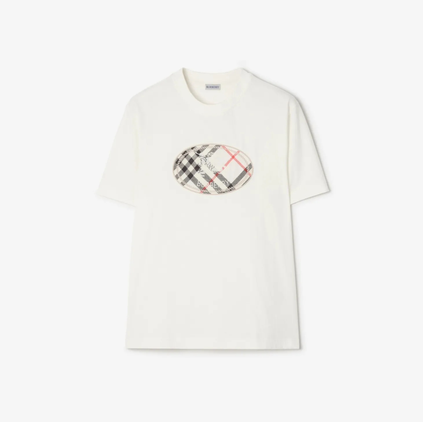 Check Knight Stamp Cotton T-shirt