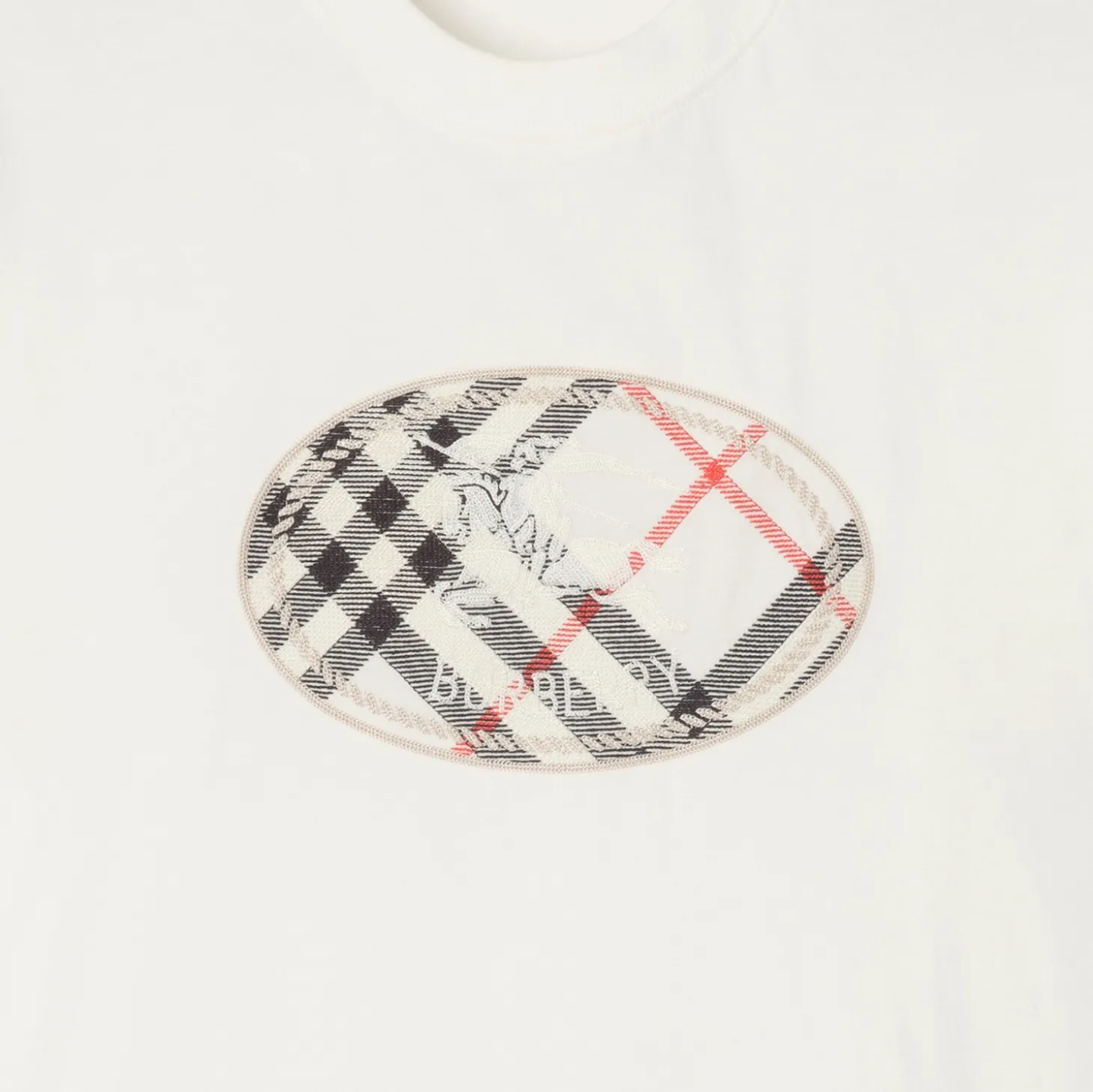 Check Knight Stamp Cotton T-shirt