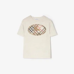 Check Knight Stamp Cotton T-shirt