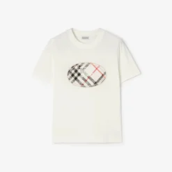 Check Knight Stamp Cotton T-shirt