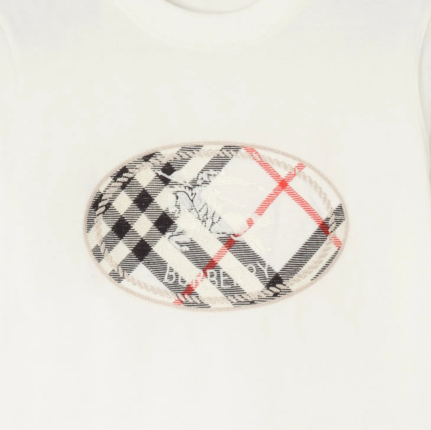Check Knight Stamp Cotton T-shirt