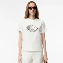 Check Knight Stamp Cotton T-shirt
