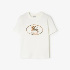 Check Knight Stamp Cotton T-shirt