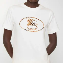 Check Knight Stamp Cotton T-shirt