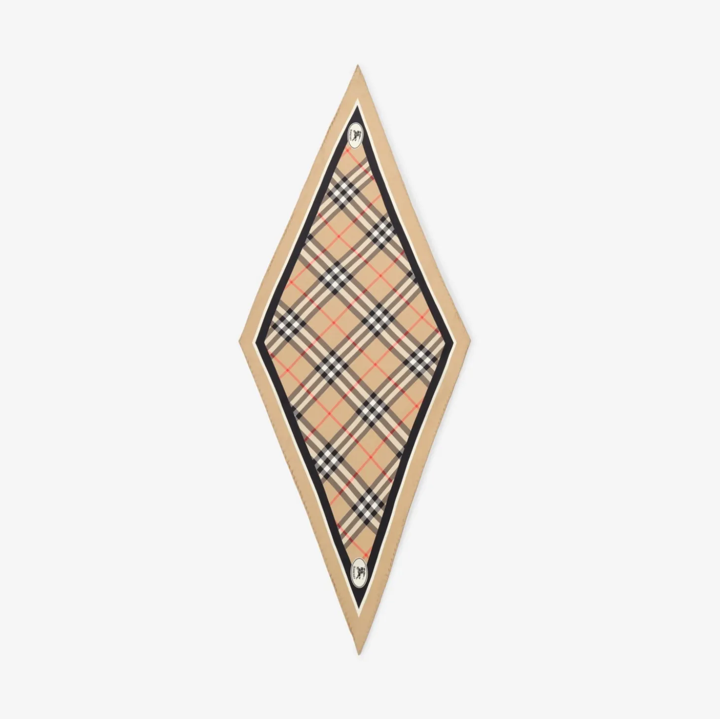 Check Knight Stamp Silk Scarf