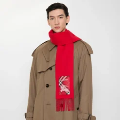 Check Label Cashmere Scarf