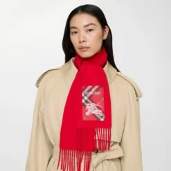 Check Label Cashmere Scarf