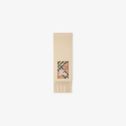 Check Label Cashmere Scarf