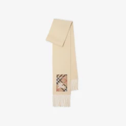 Check Label Cashmere Scarf