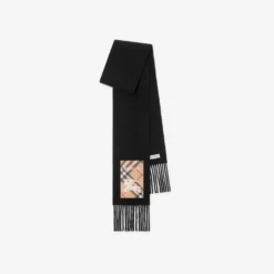 Check Label Cashmere Scarf