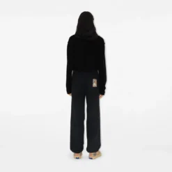 Check Label Cotton Jogging Pants