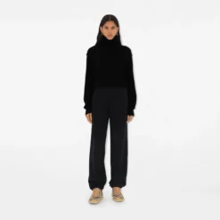 Check Label Cotton Jogging Pants