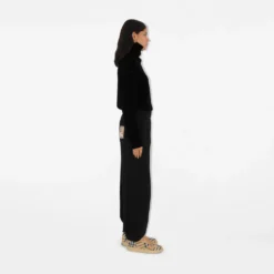 Check Label Cotton Jogging Pants