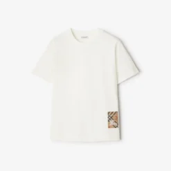 Check Label Cotton T-shirt