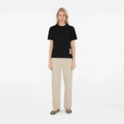 Check Label Cotton T-shirt