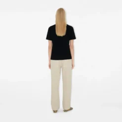 Check Label Cotton T-shirt