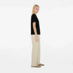 Check Label Cotton T-shirt