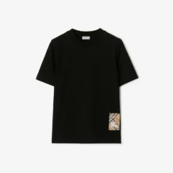 Check Label Cotton T-shirt