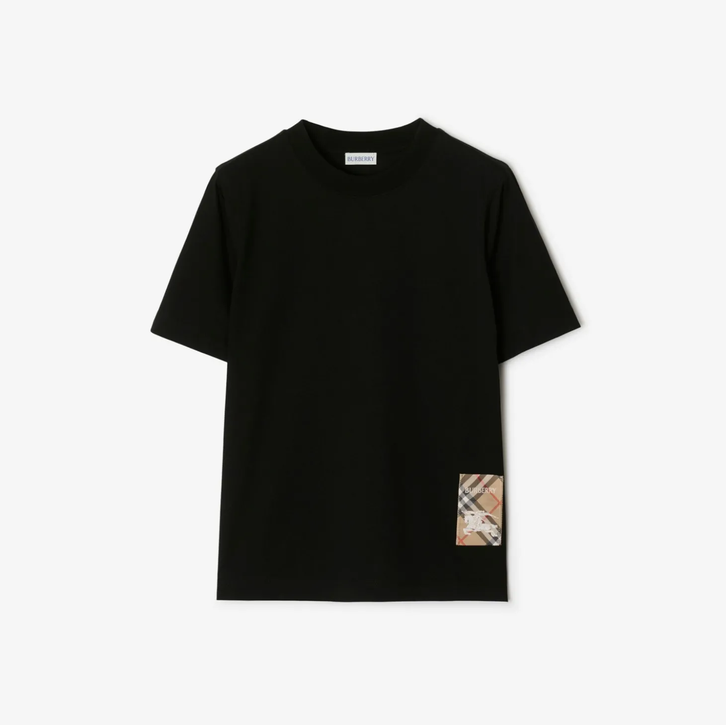 Check Label Cotton T-shirt