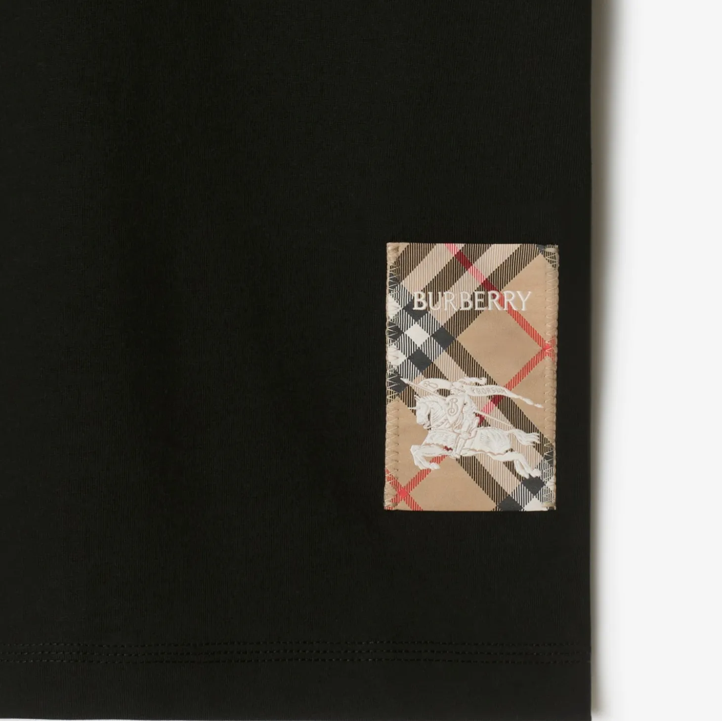Check Label Cotton T-shirt