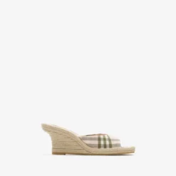Check Mews Espadrille Mules