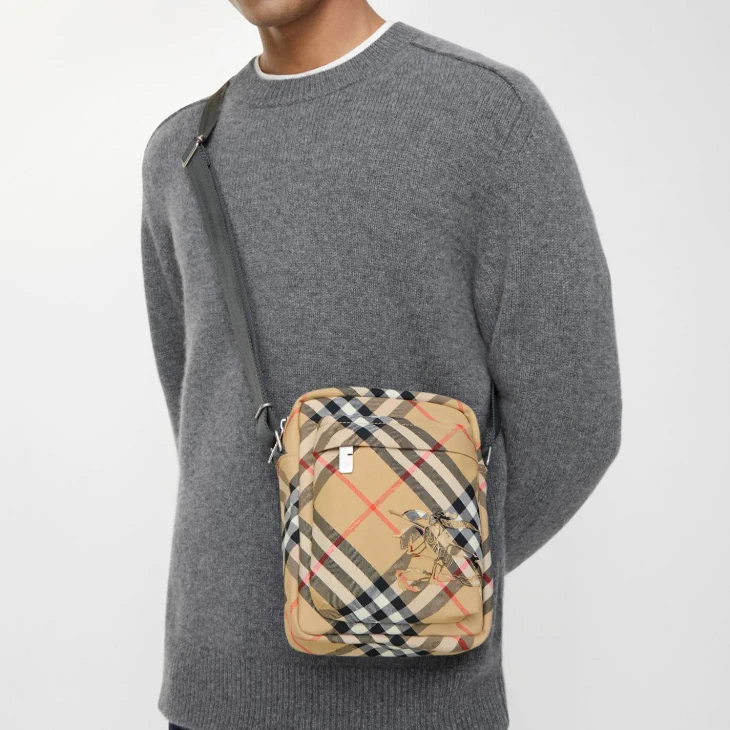 Check North South Crossbody Bag