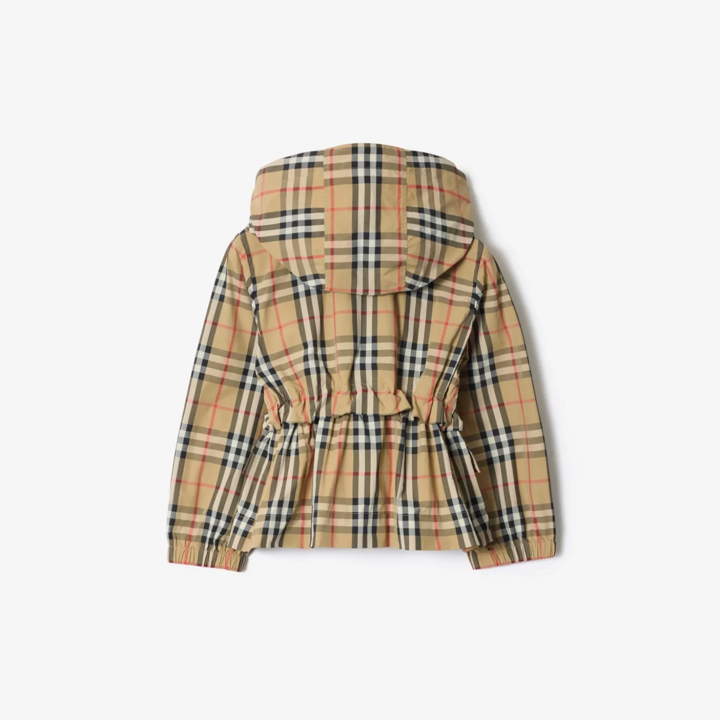 Check Nylon Hooded Jacket