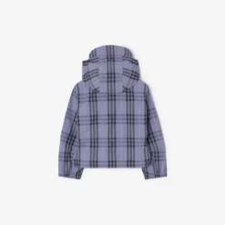 Check Nylon Hooded Jacket