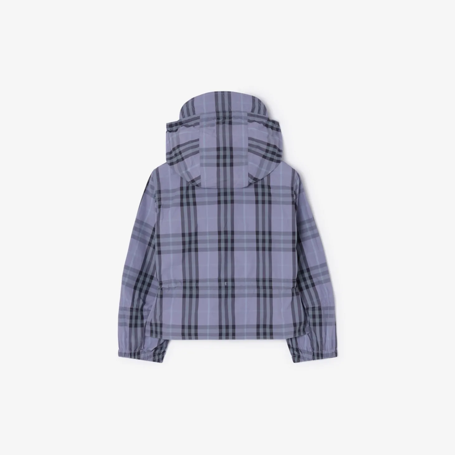 Check Nylon Hooded Jacket