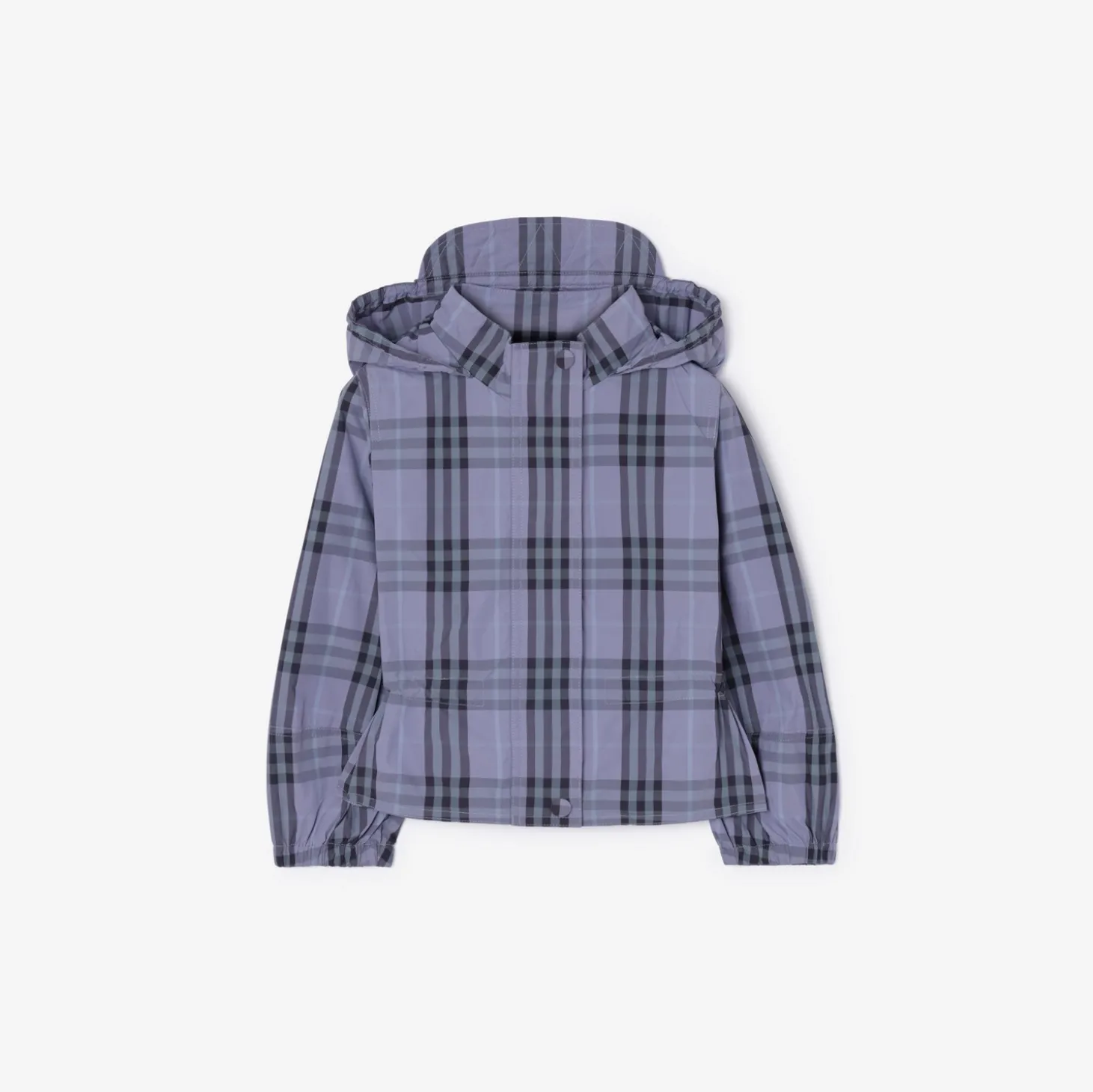 Check Nylon Hooded Jacket
