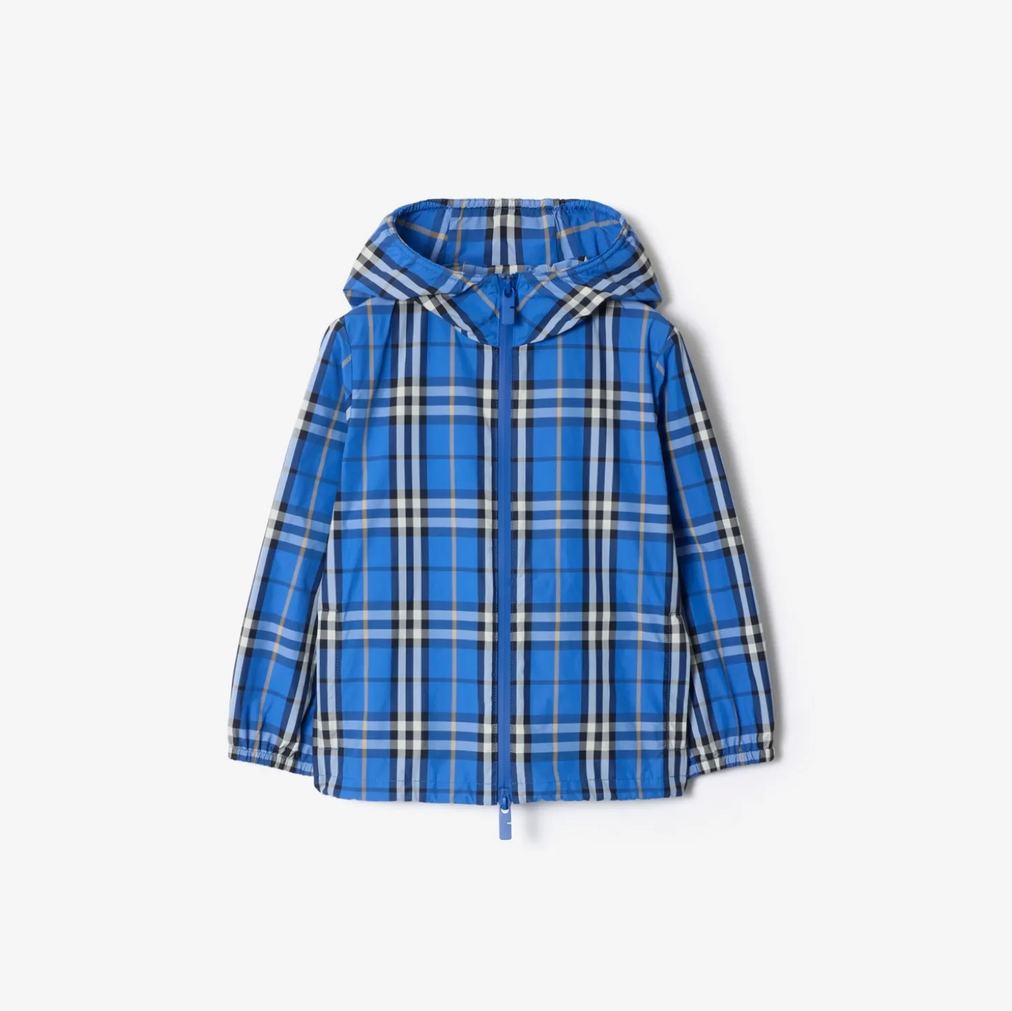 Check Nylon Hooded Jacket