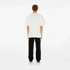 Check Panel Cotton Jogging Pants