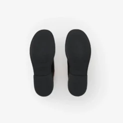 Check Panel Leather Boots